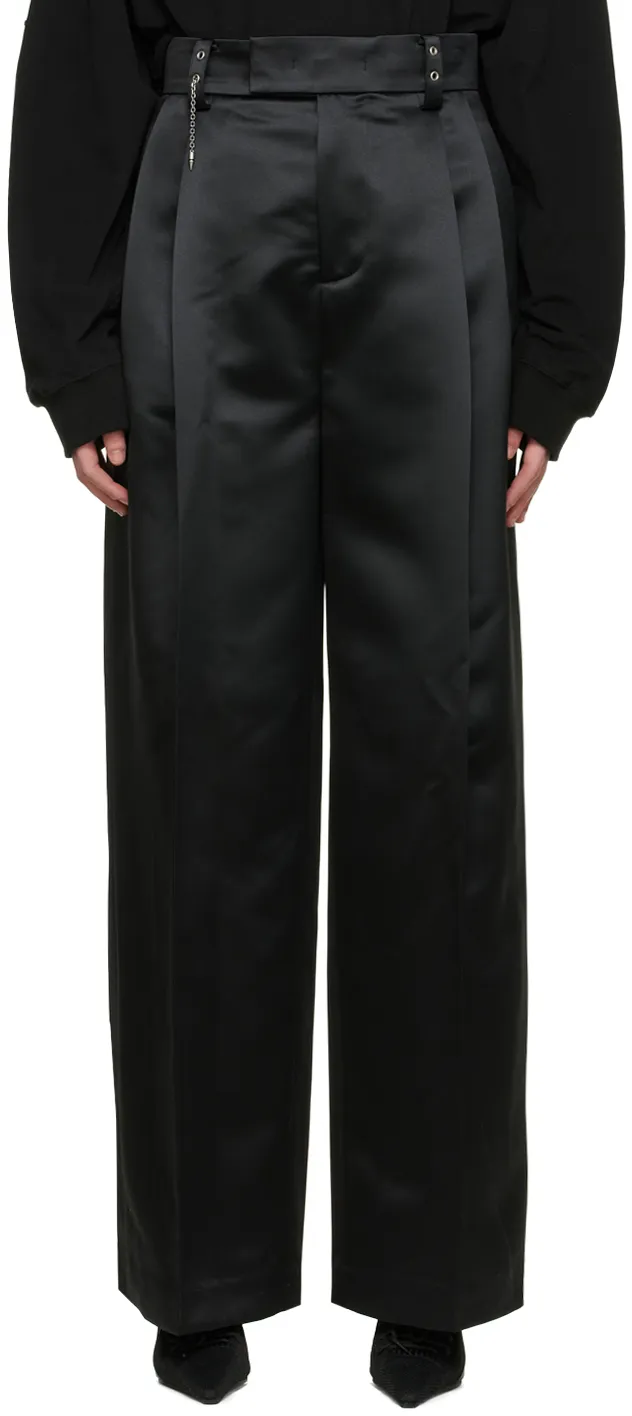 Straight-Leg Cut Trousers