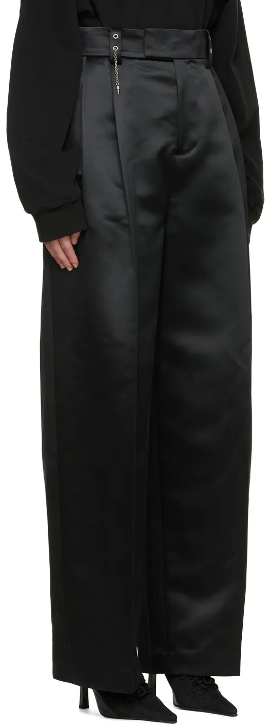 Straight-Leg Cut Trousers