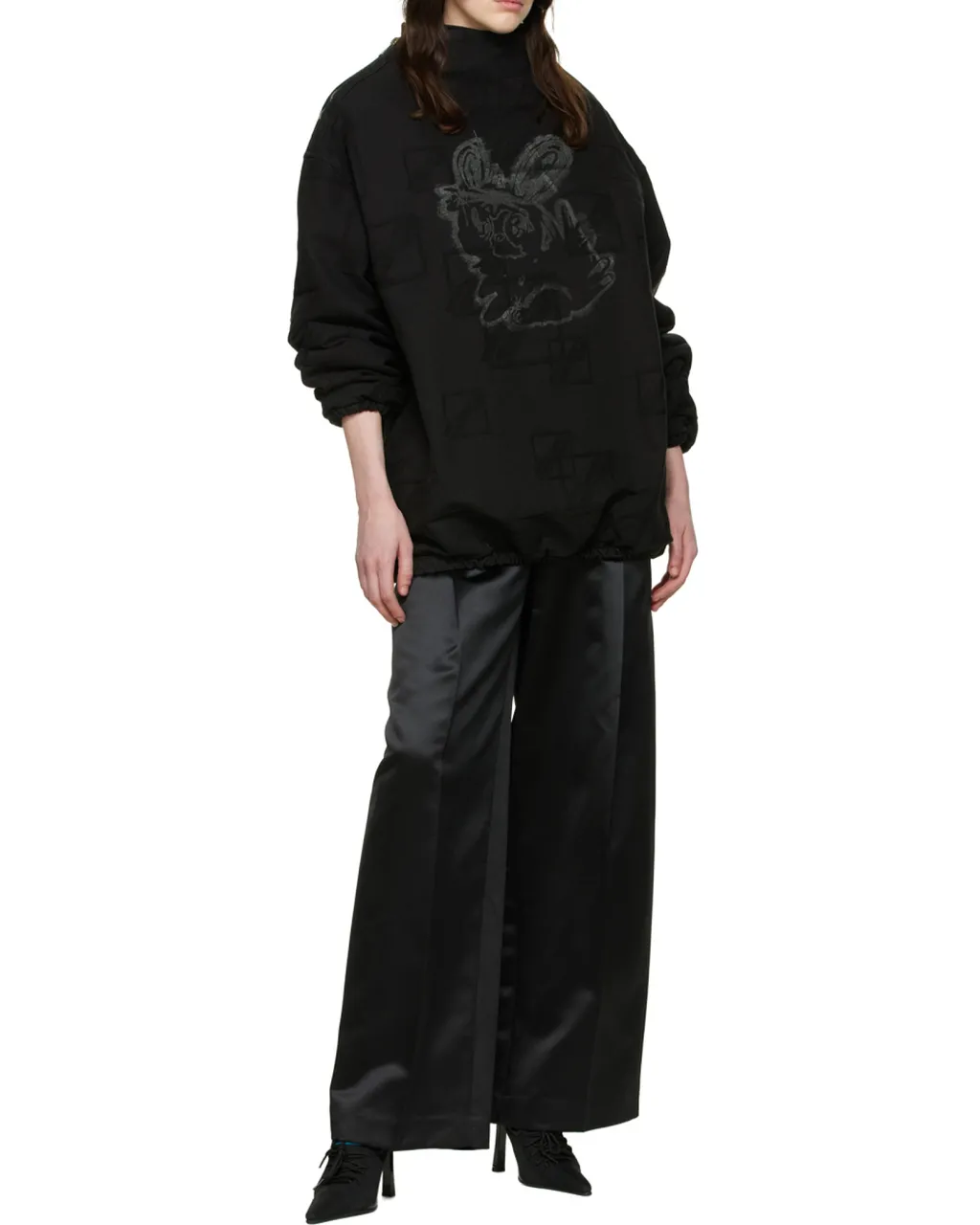 Straight-Leg Cut Trousers