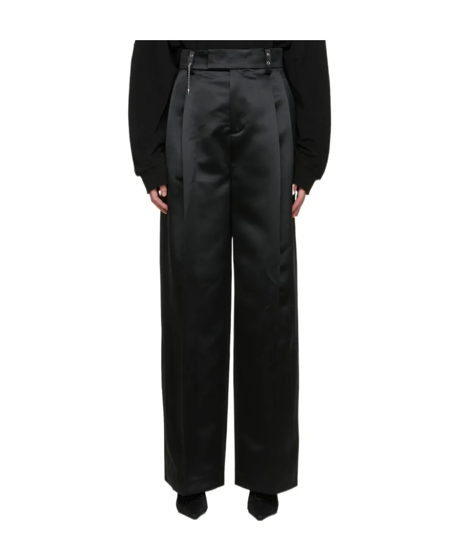 Straight-Leg Cut Trousers