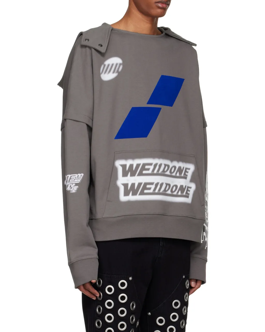 Logo Printed Long-Sleeved Hoodie