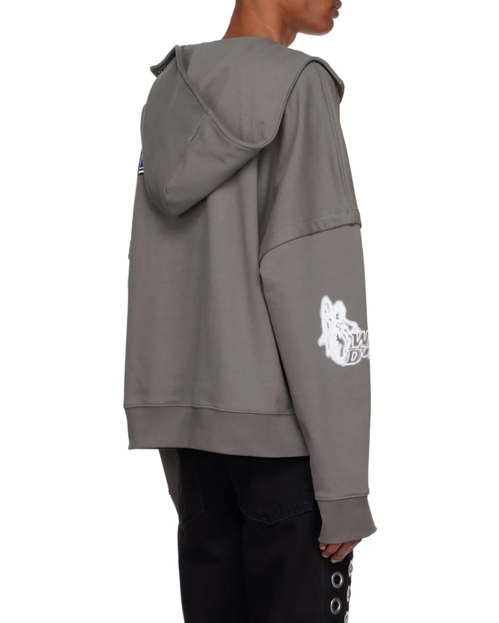 Logo Printed Long-Sleeved Hoodie
