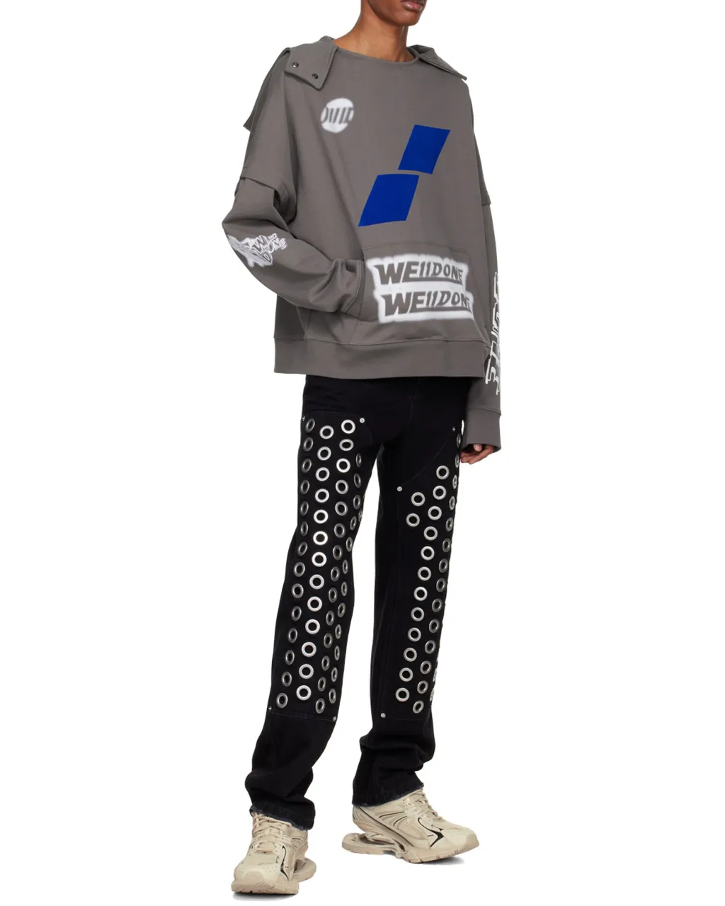 Logo Printed Long-Sleeved Hoodie