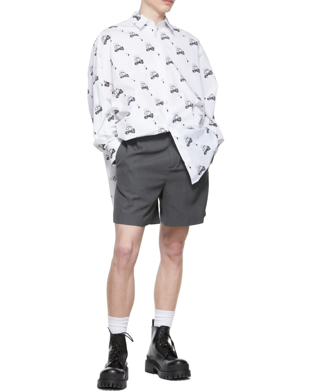 Mid-Rise Tailored Shorts