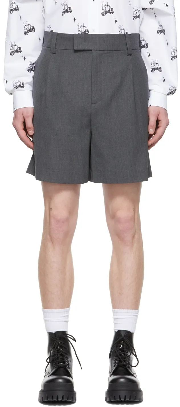 Mid-Rise Tailored Shorts