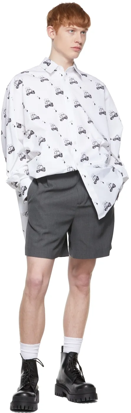 Mid-Rise Tailored Shorts