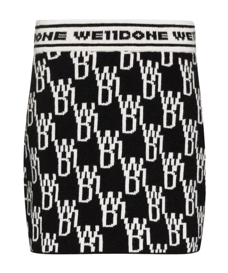 All-Over Logo Knitted Miniskirt