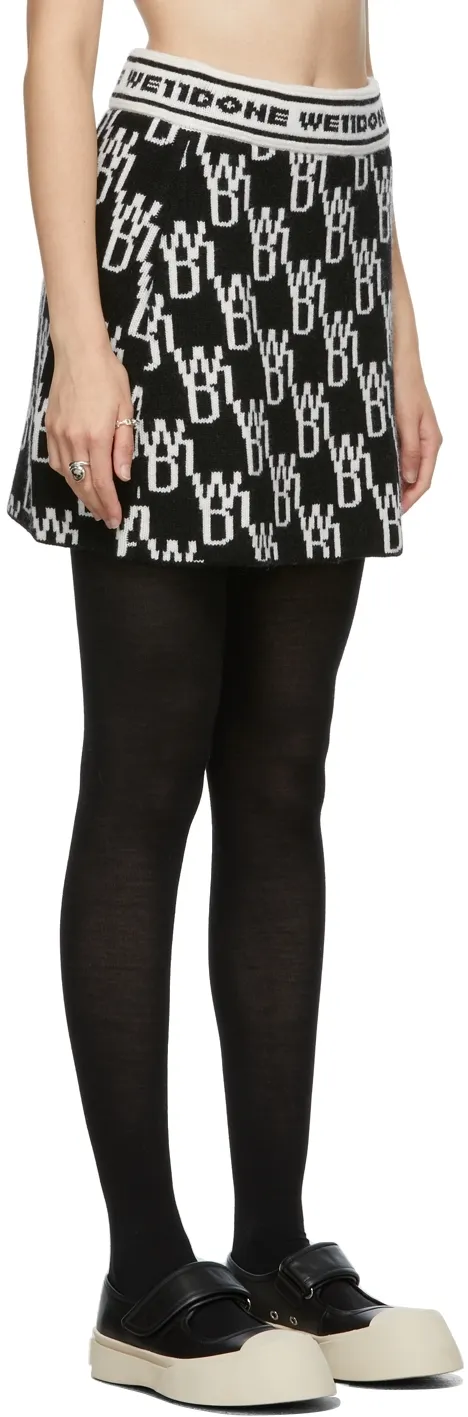 All-Over Logo Knitted Miniskirt