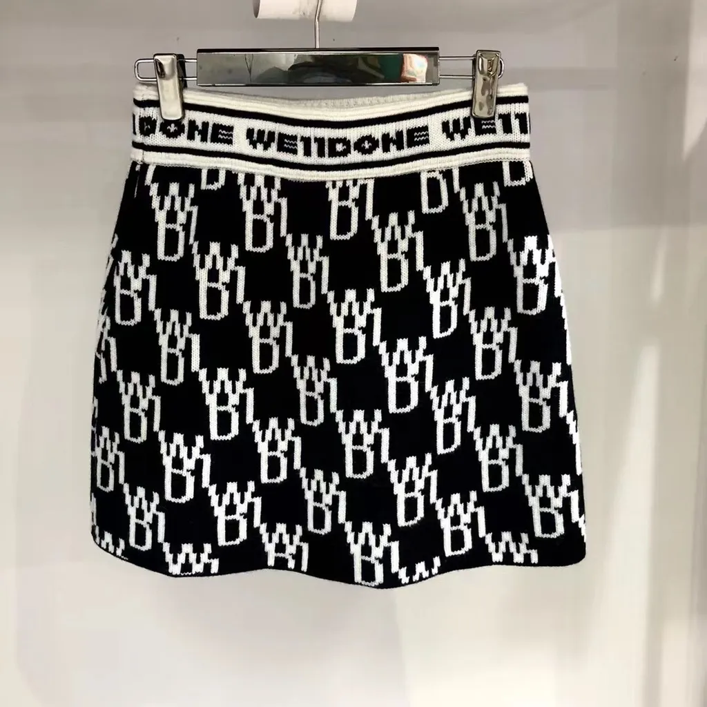 All-Over Logo Knitted Miniskirt