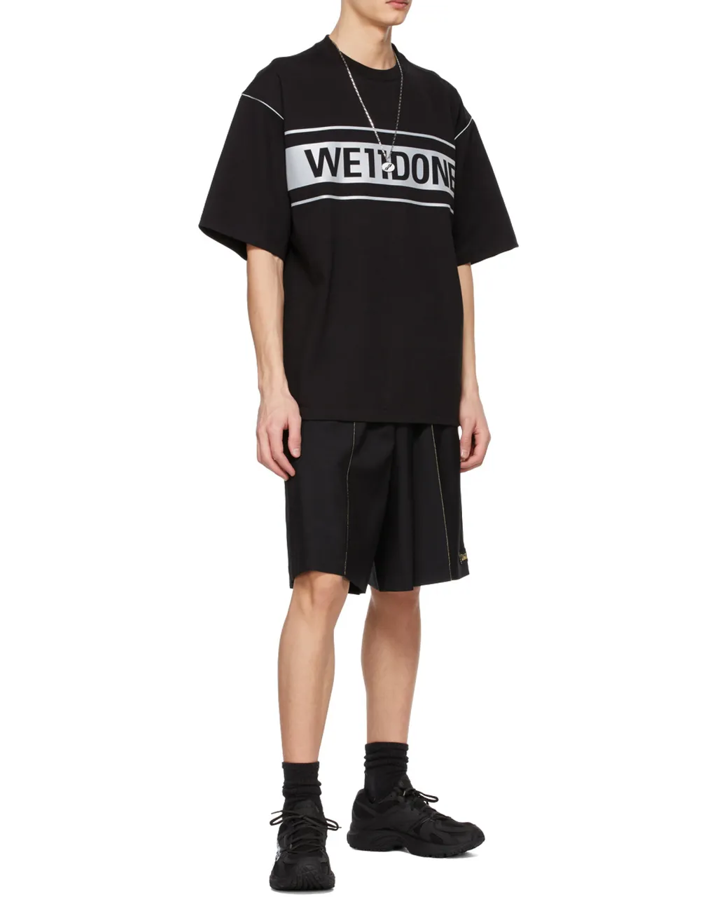 Contrast Sewing Sports Shorts