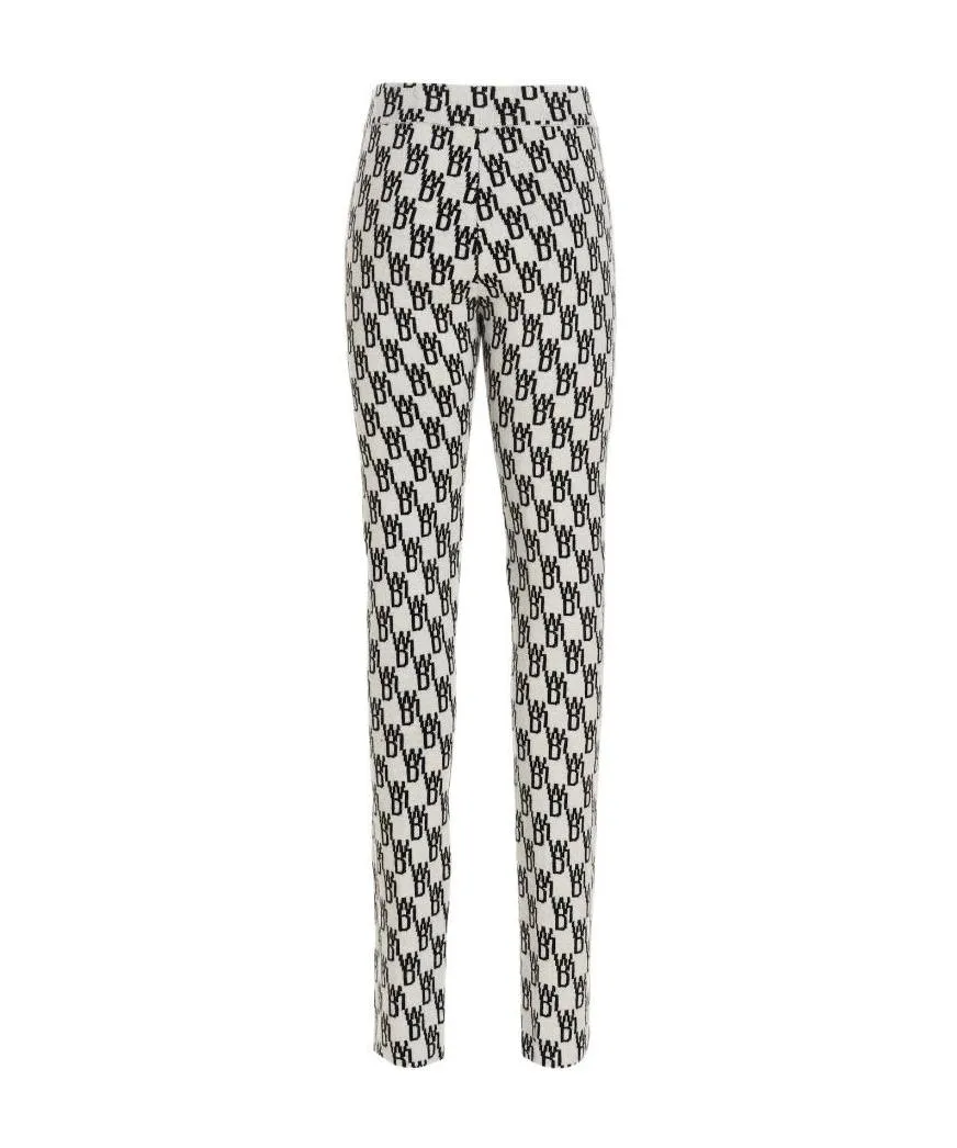 Logo Pattern Knitted Leggings
