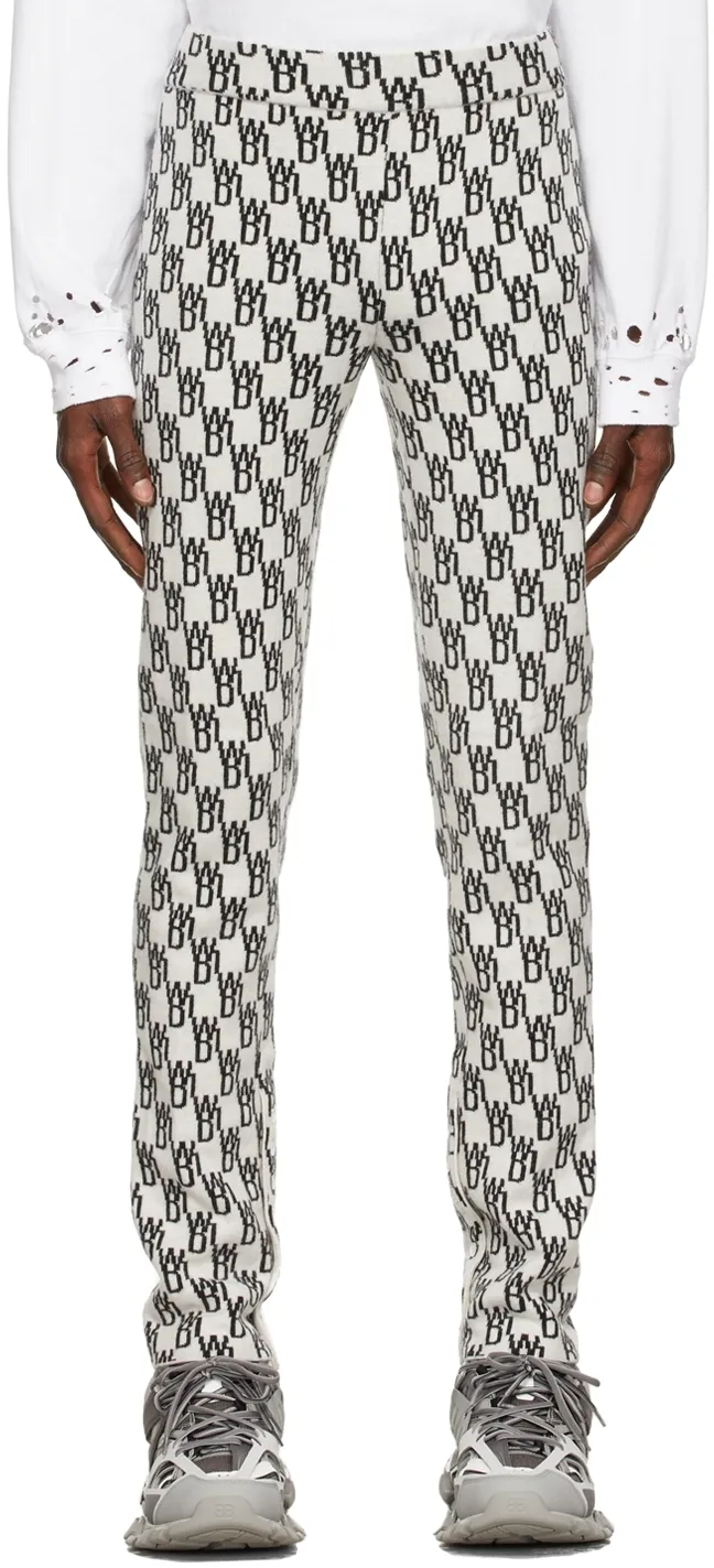 Logo Pattern Knitted Leggings