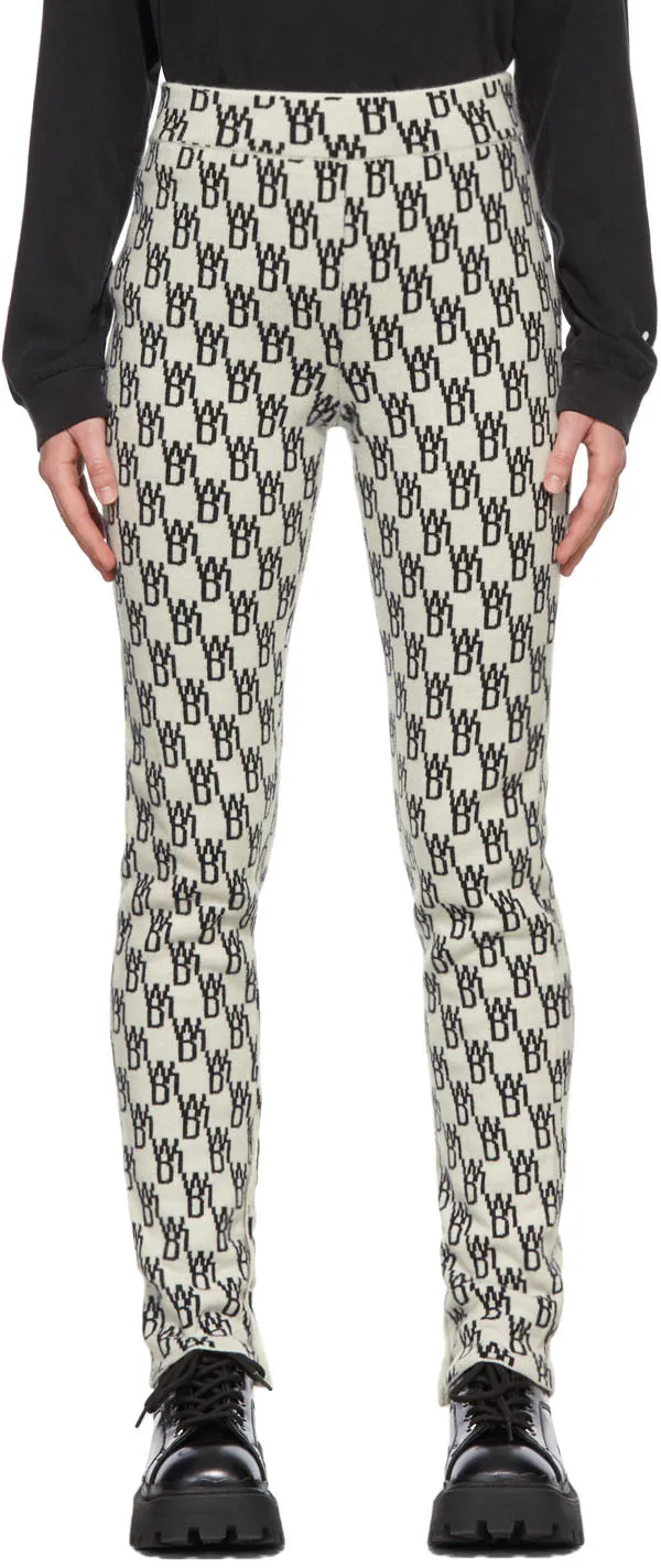 Logo Pattern Knitted Leggings