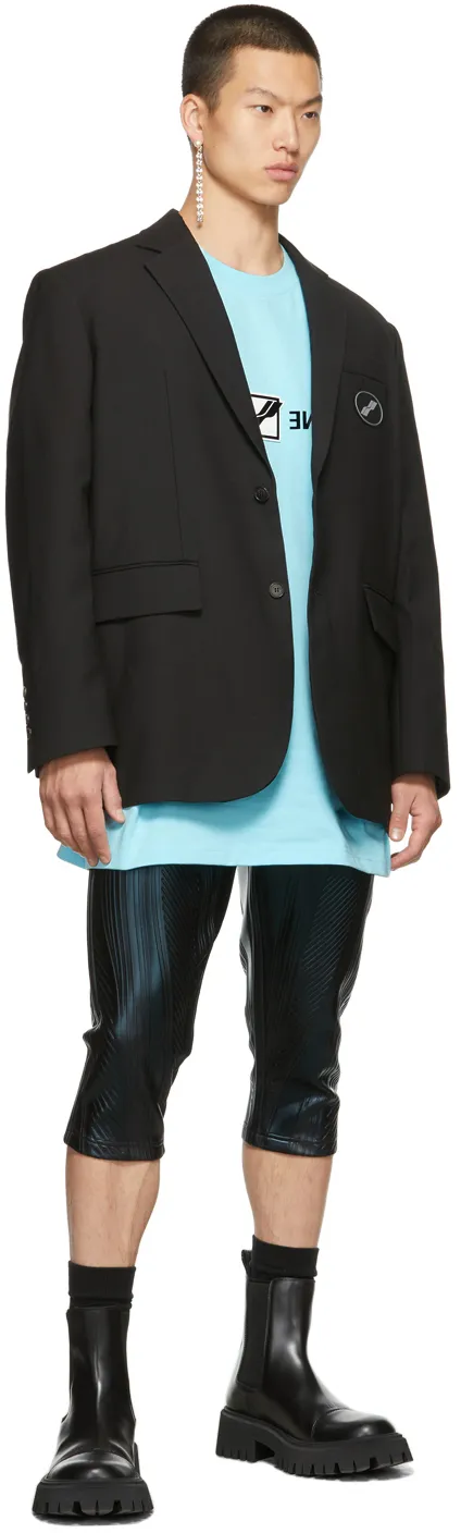 Logo-Patch Long Sleeved Oversized Blazer