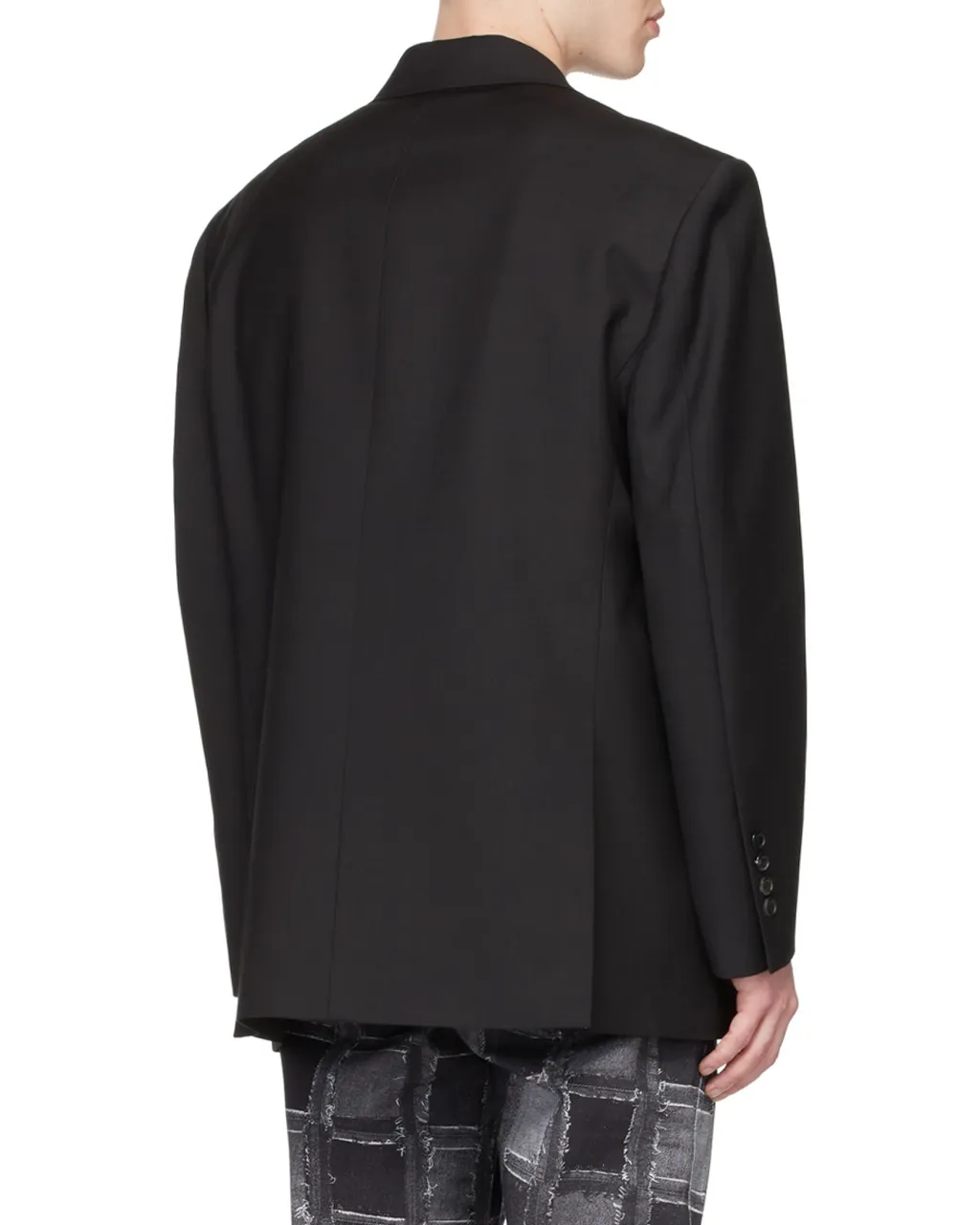 Logo-Patch Long Sleeved Oversized Blazer