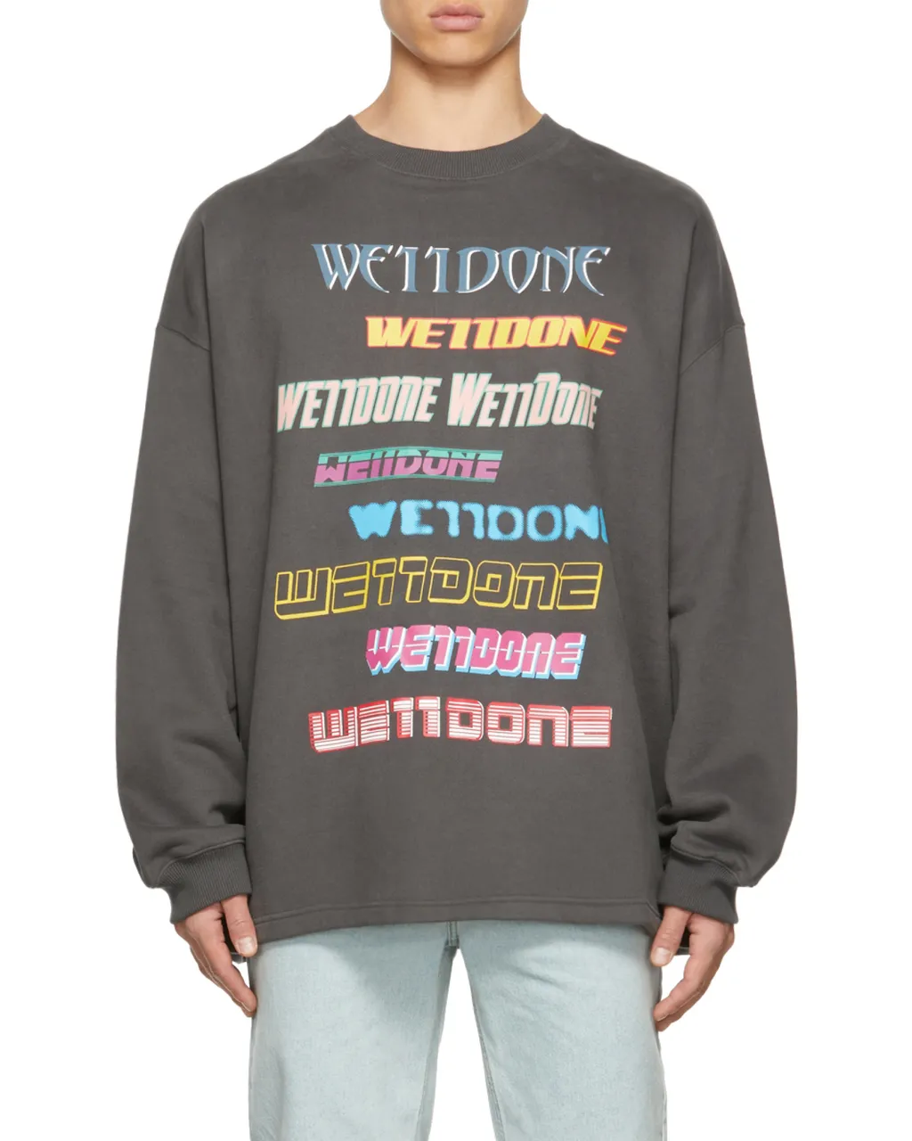 Logo-Print Cotton Jumper