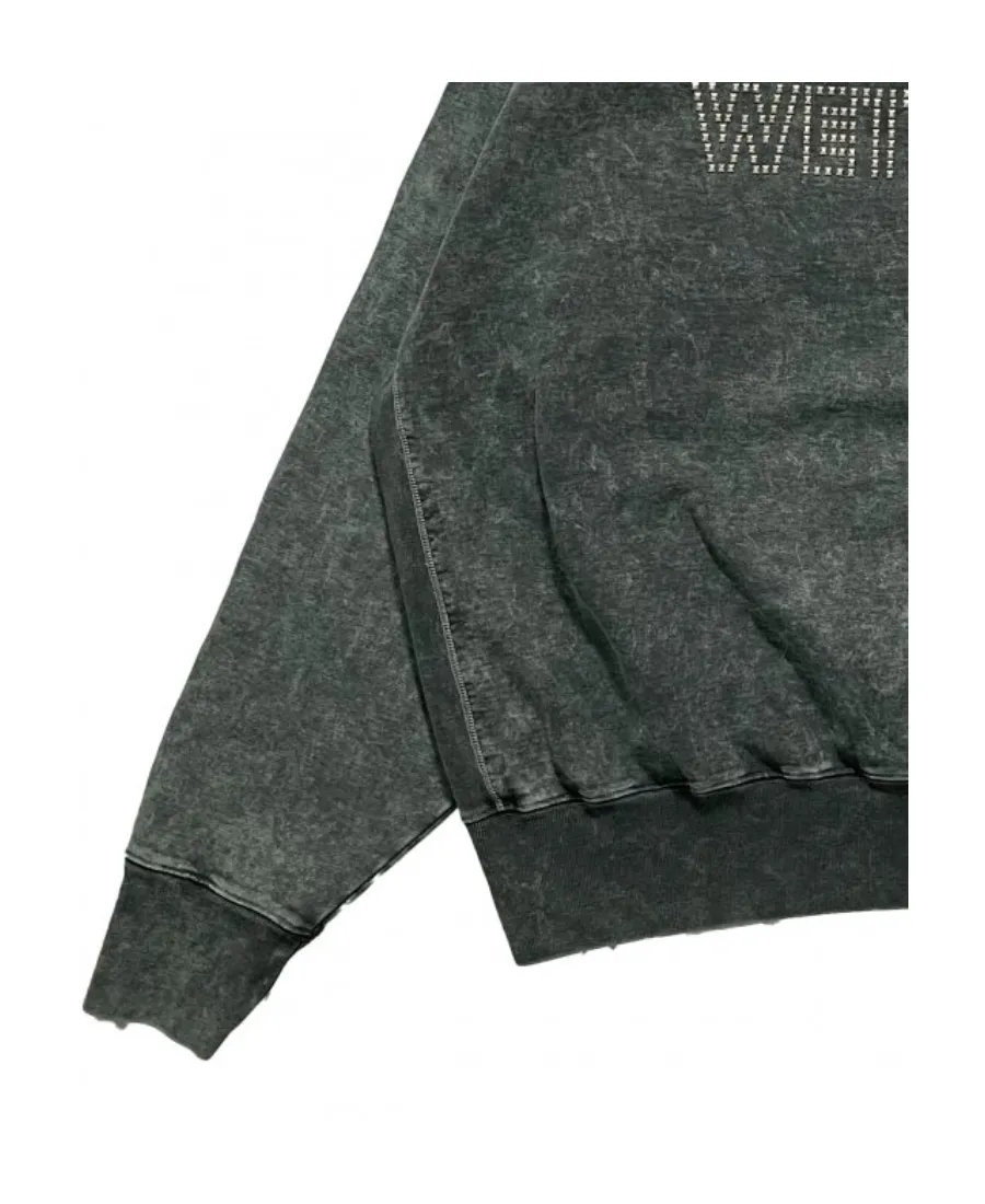 Stud-Embellishment Long-Sleeve Sweatshirt