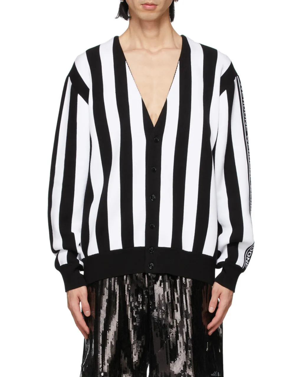 Logo-Sleeve Cardigan