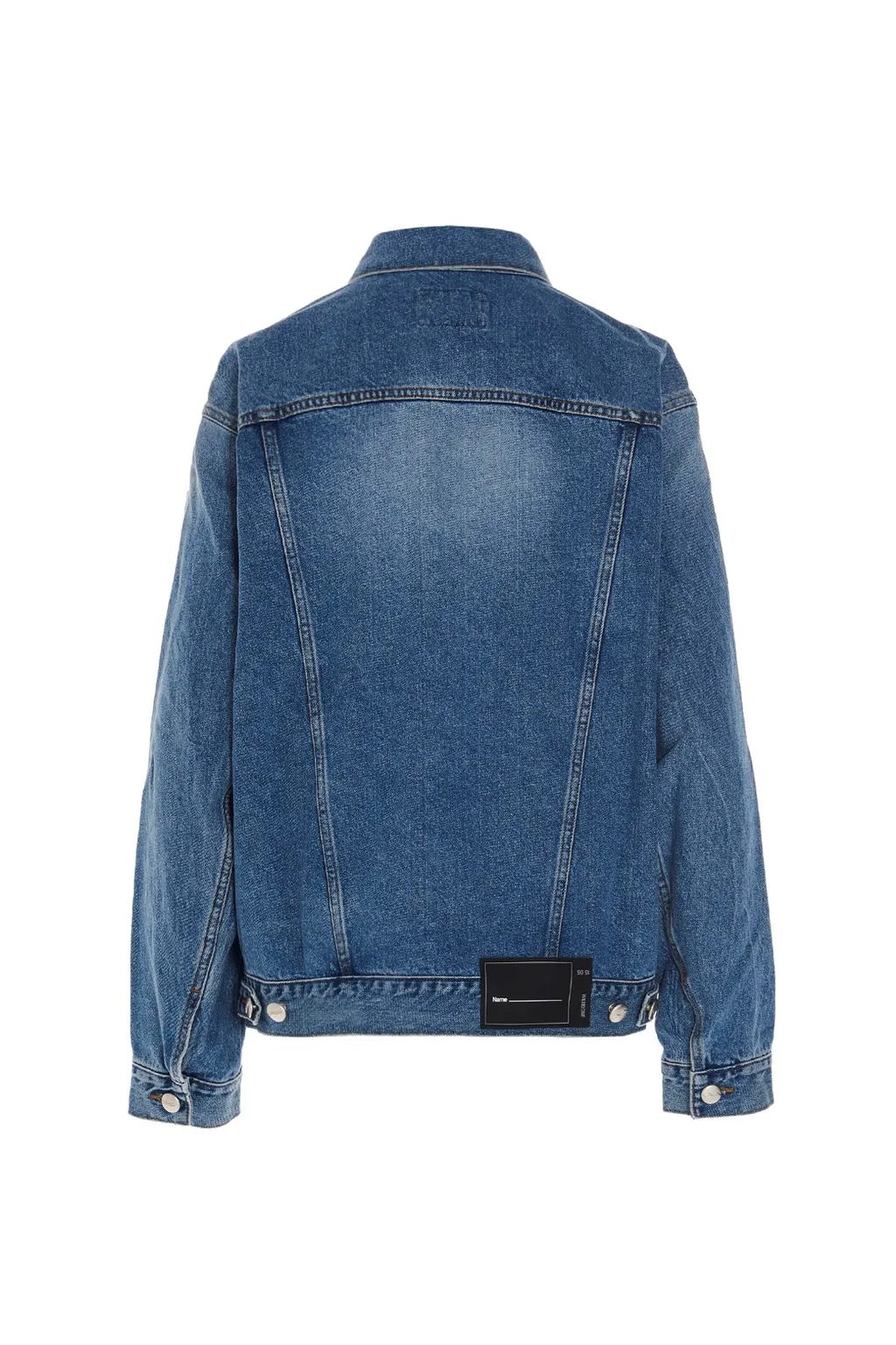 Logo-Print Zip-Detail Denim Jacket