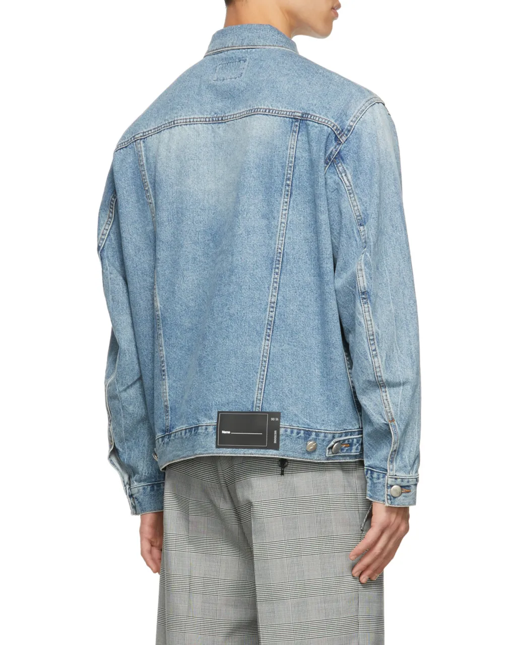 Logo-Print Zip-Detail Denim Jacket