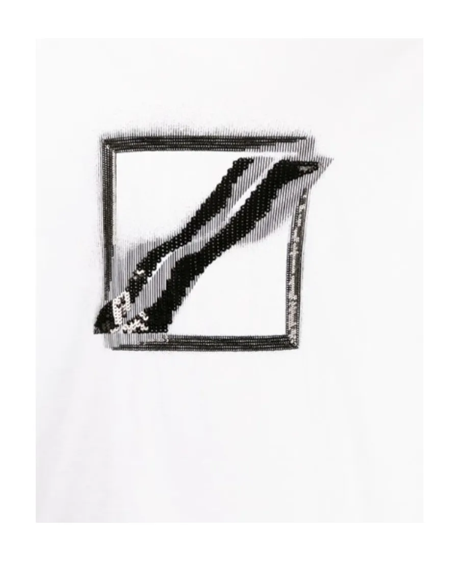 Sequinned Logo-Print T-Shirt