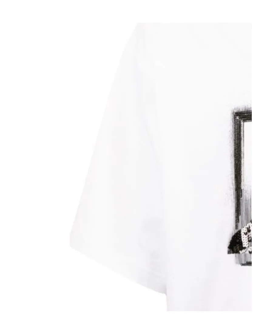 Sequinned Logo-Print T-Shirt