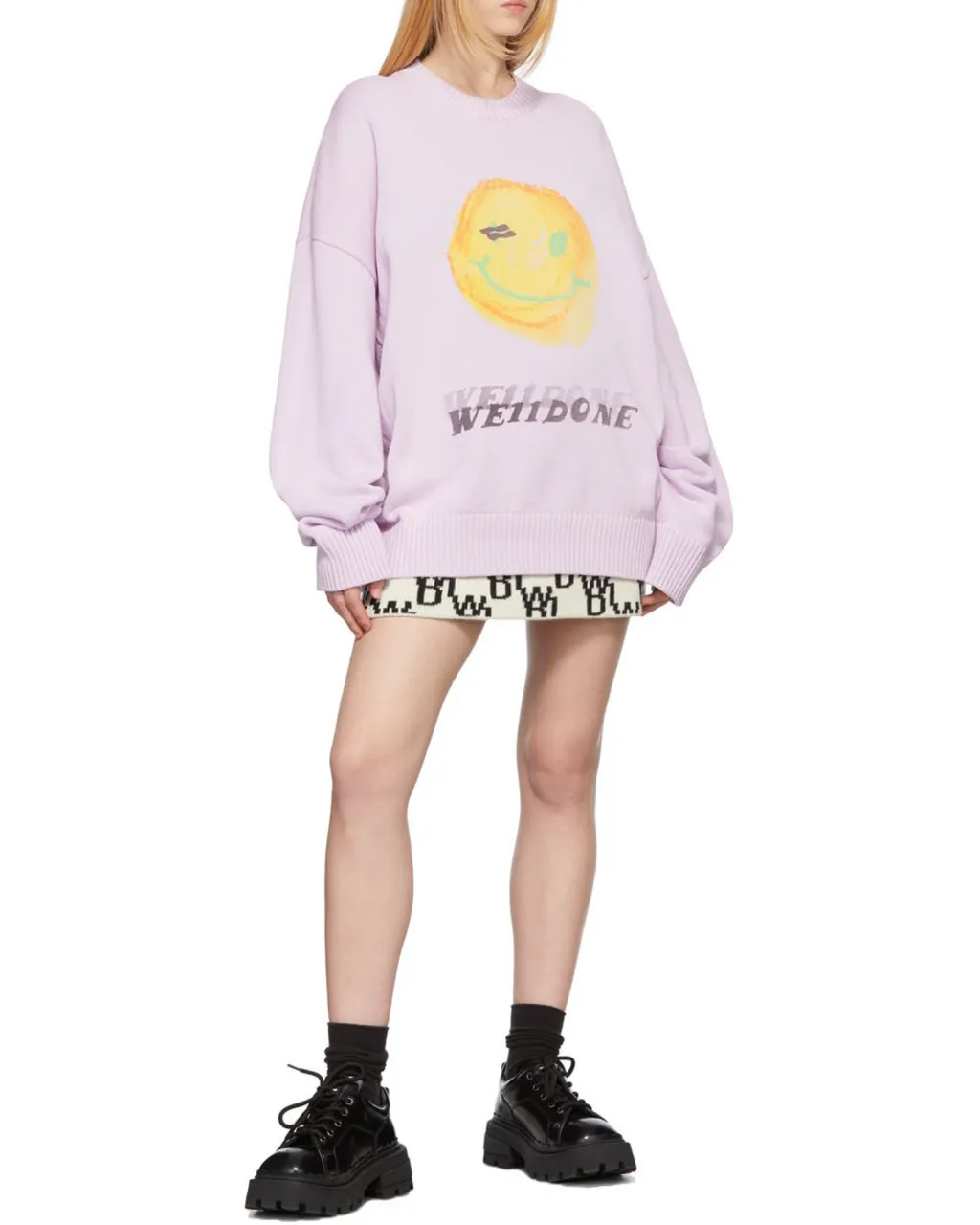 Logo Knit Mini Skirt