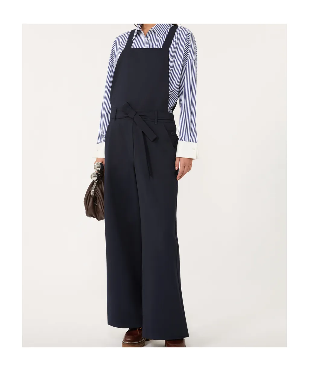 Wool Gabardine Overalls