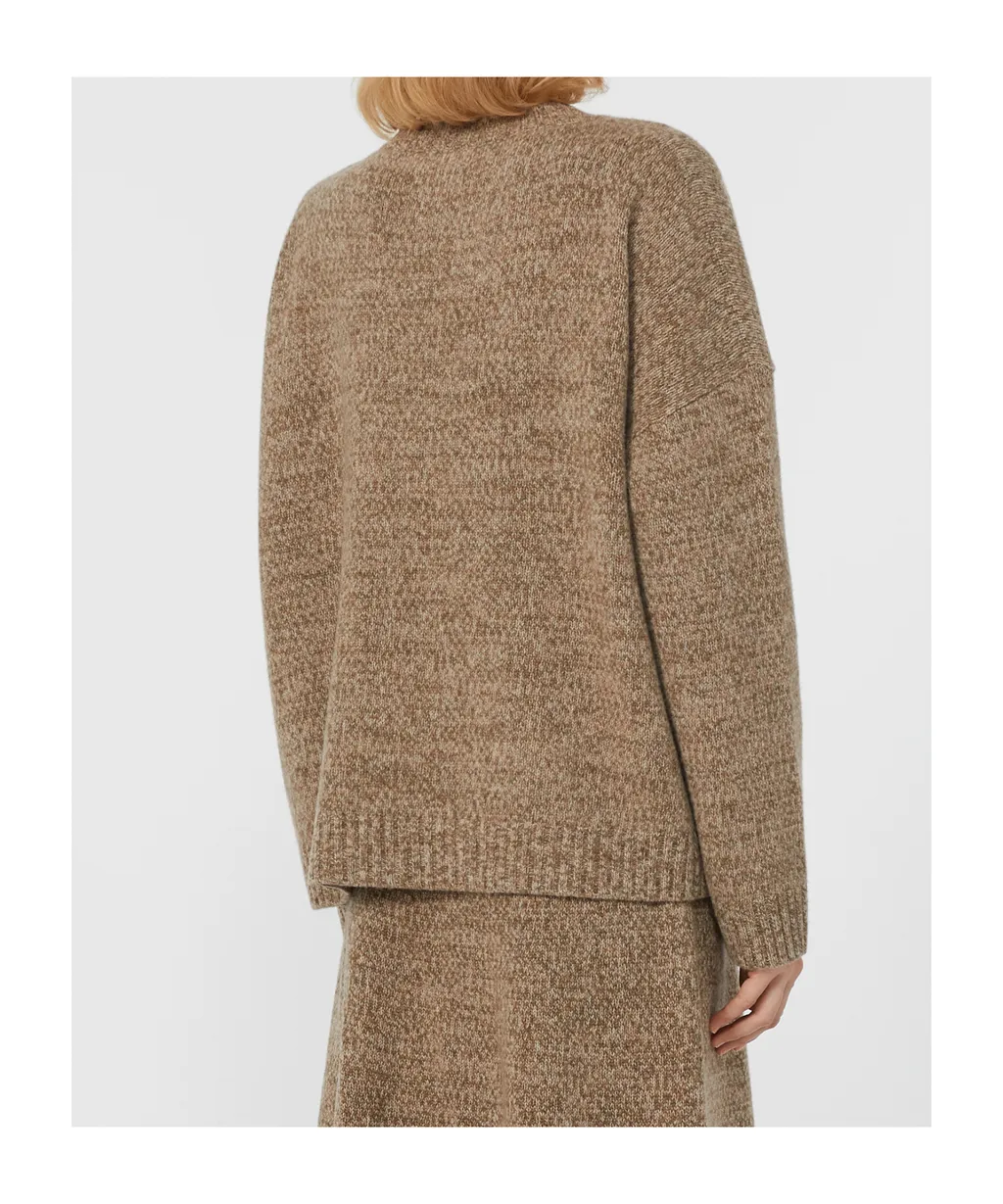 Crew-Neck Cotton And Wool Knit Jumper