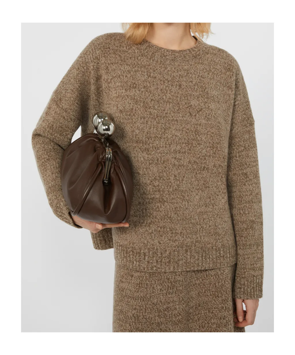 Crew-Neck Cotton And Wool Knit Jumper