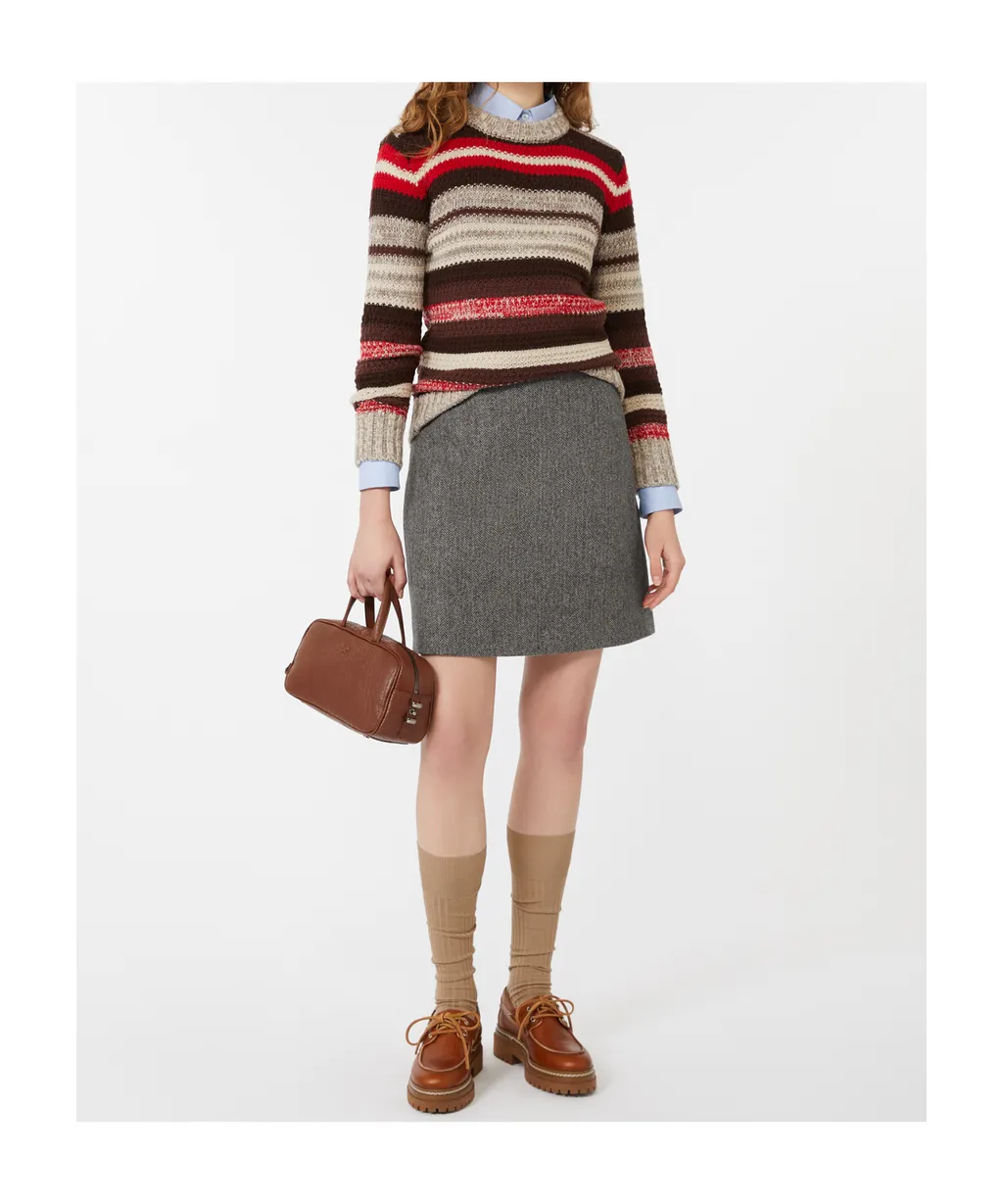 Ribbed Wool Knit Jumper