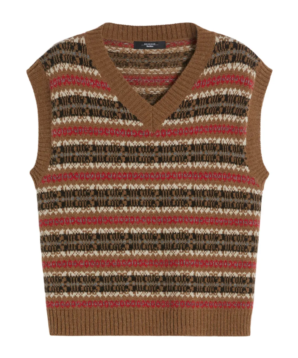 Wool And Alpaca Jacquard Gilet