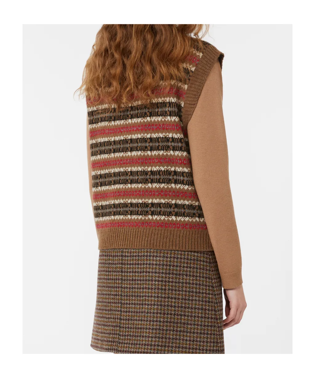 Wool And Alpaca Jacquard Gilet