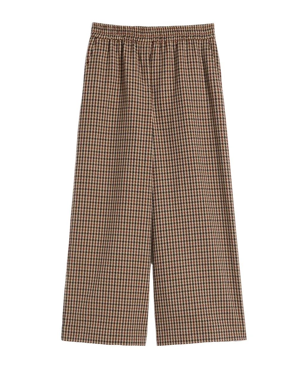 Ebe Houndstooth Wide Leg Pants