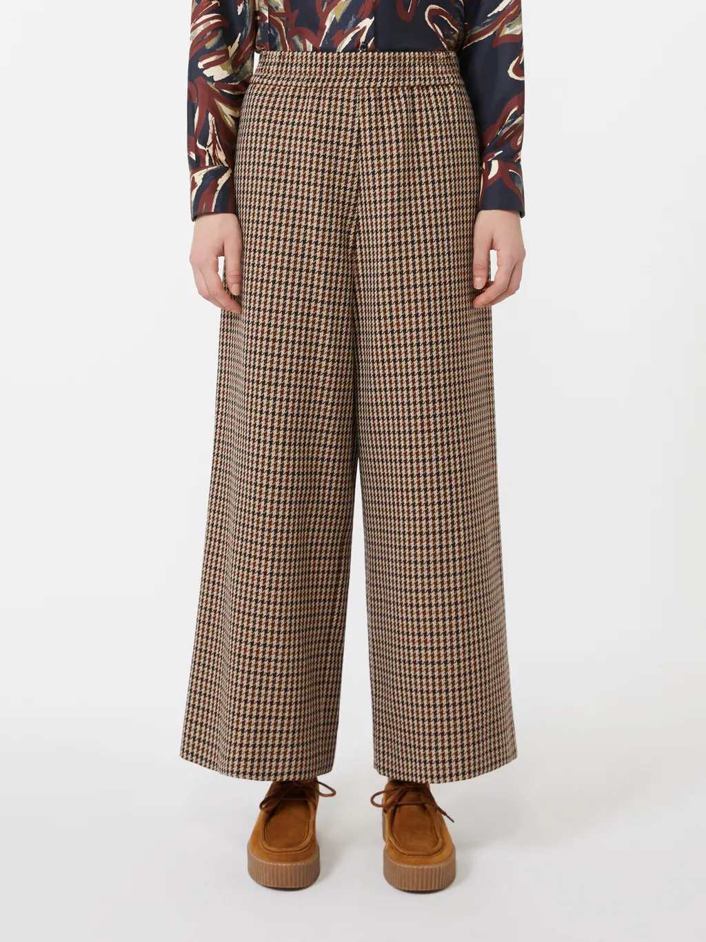 Ebe Houndstooth Wide Leg Pants