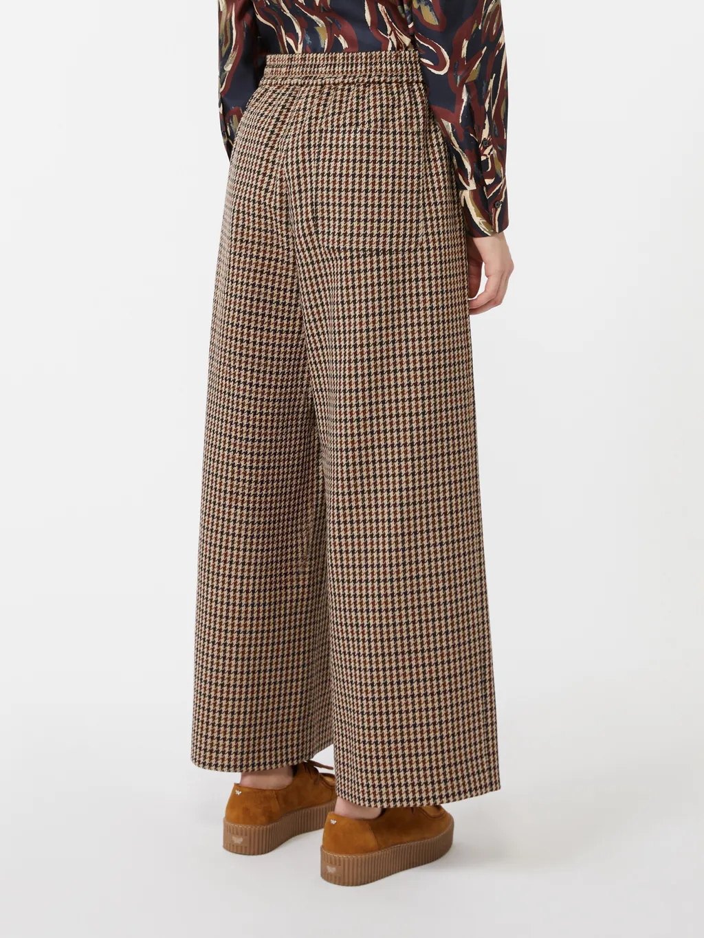 Ebe Houndstooth Wide Leg Pants