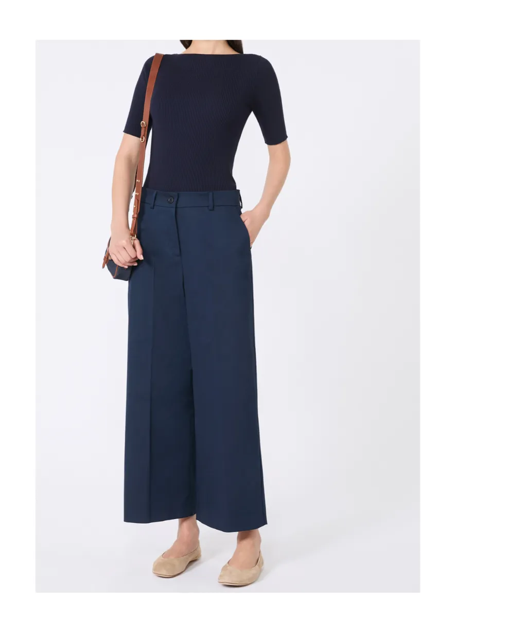 High-Waist Cropped Trousers