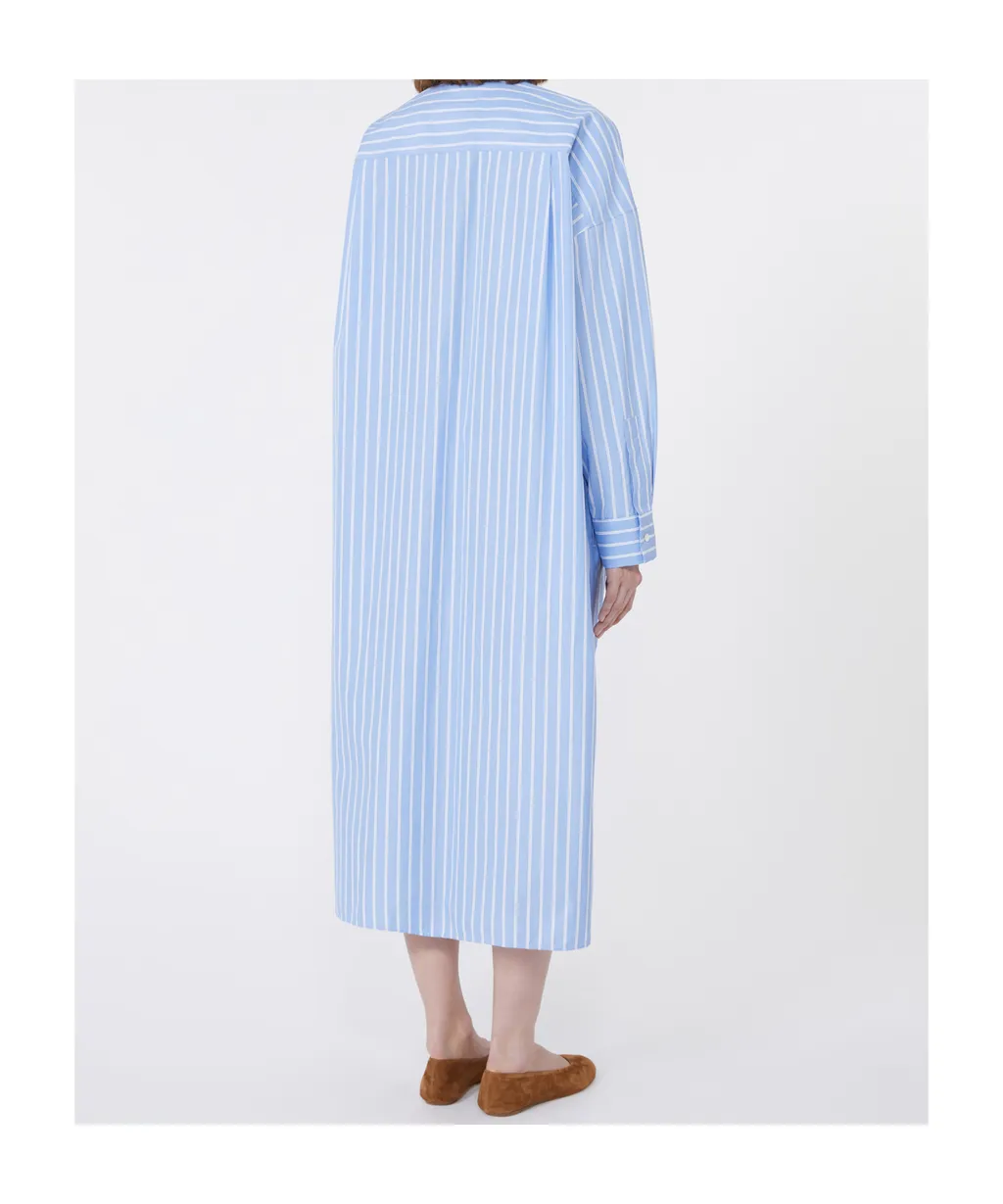 Long Poplin Shirt Dress