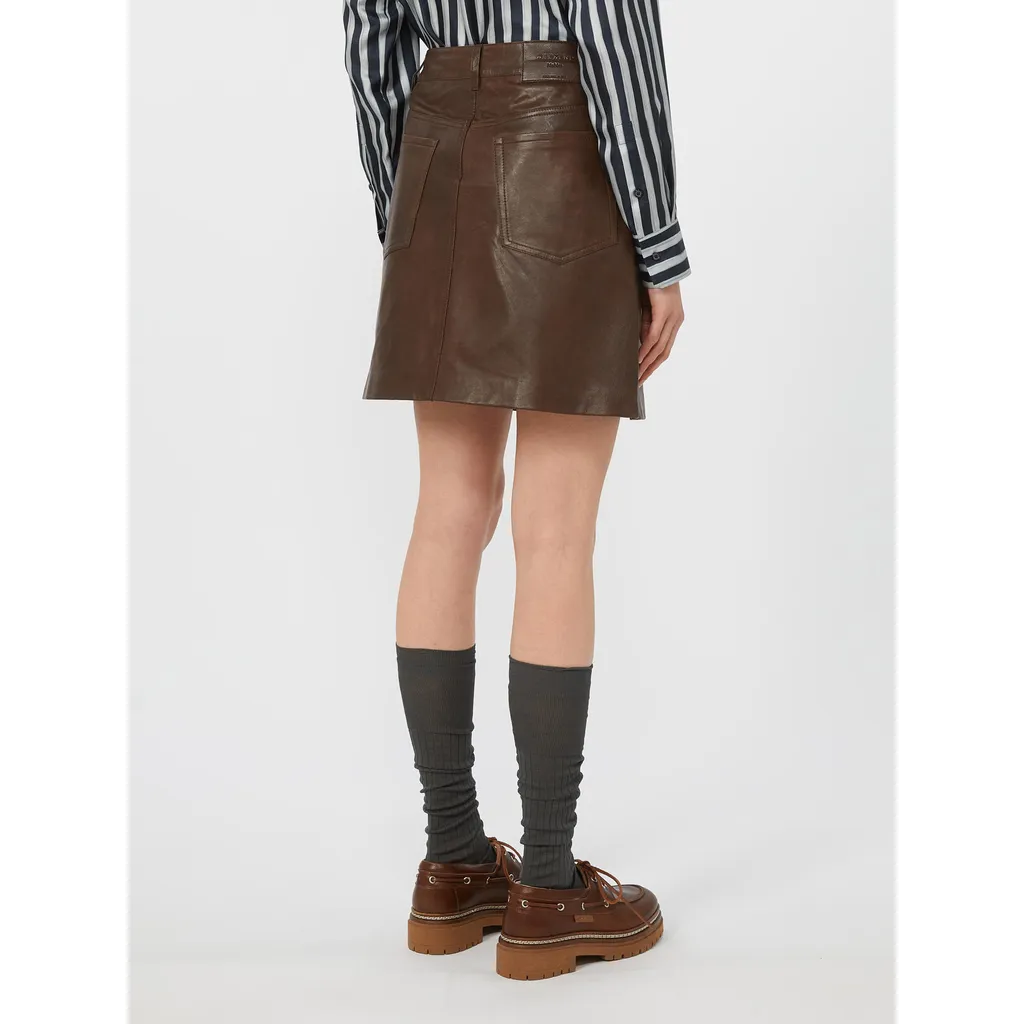 Nappa-Leather Mini Skirt