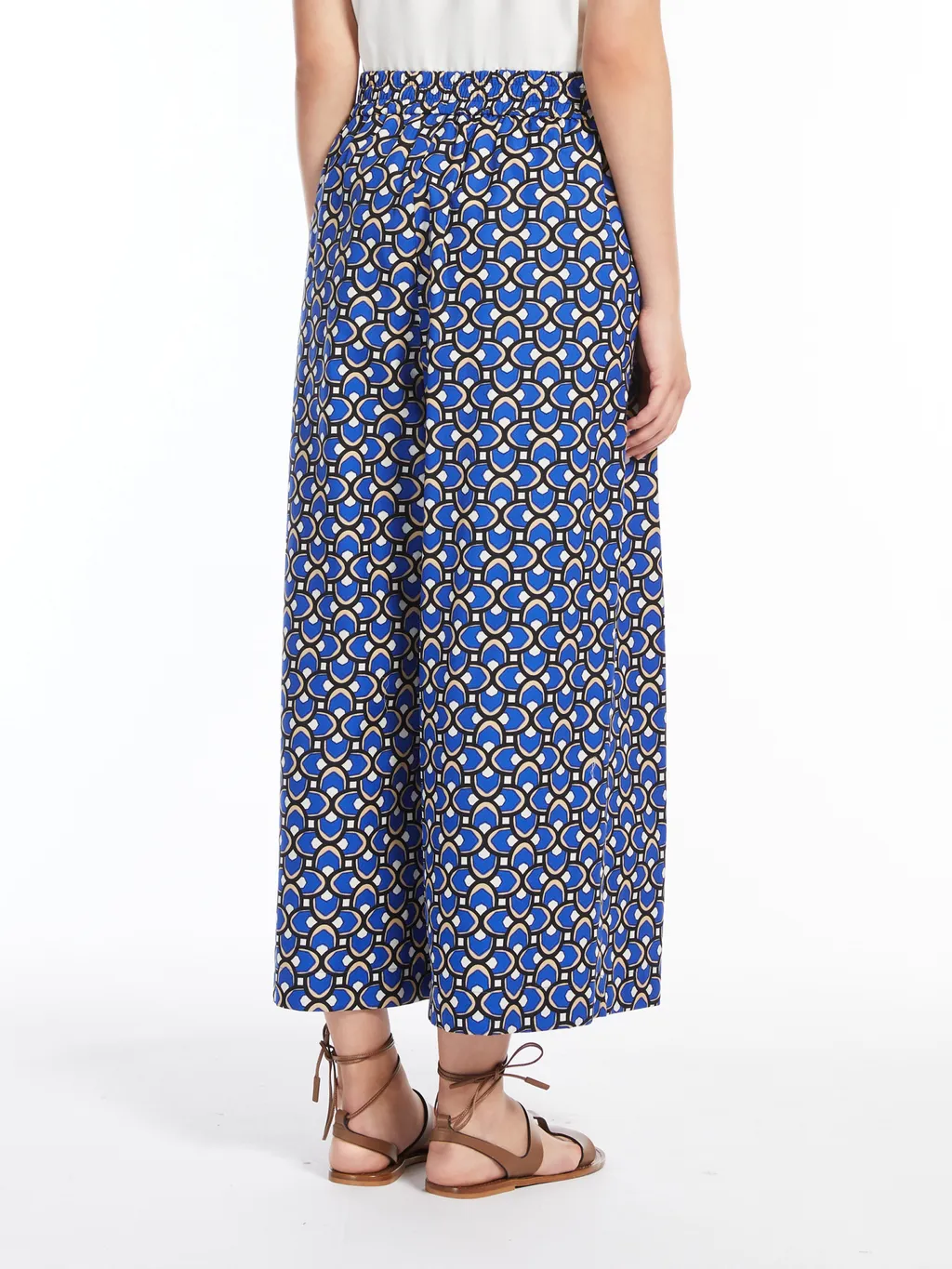 All-Over Patterned Wide Leg Pants