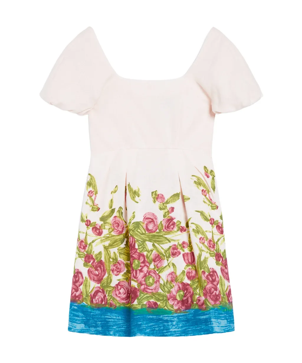 Mini Dress In Cotton And Linen Canvas