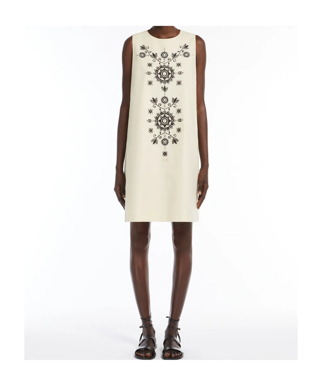 Cotton And Linen Canvas Dress