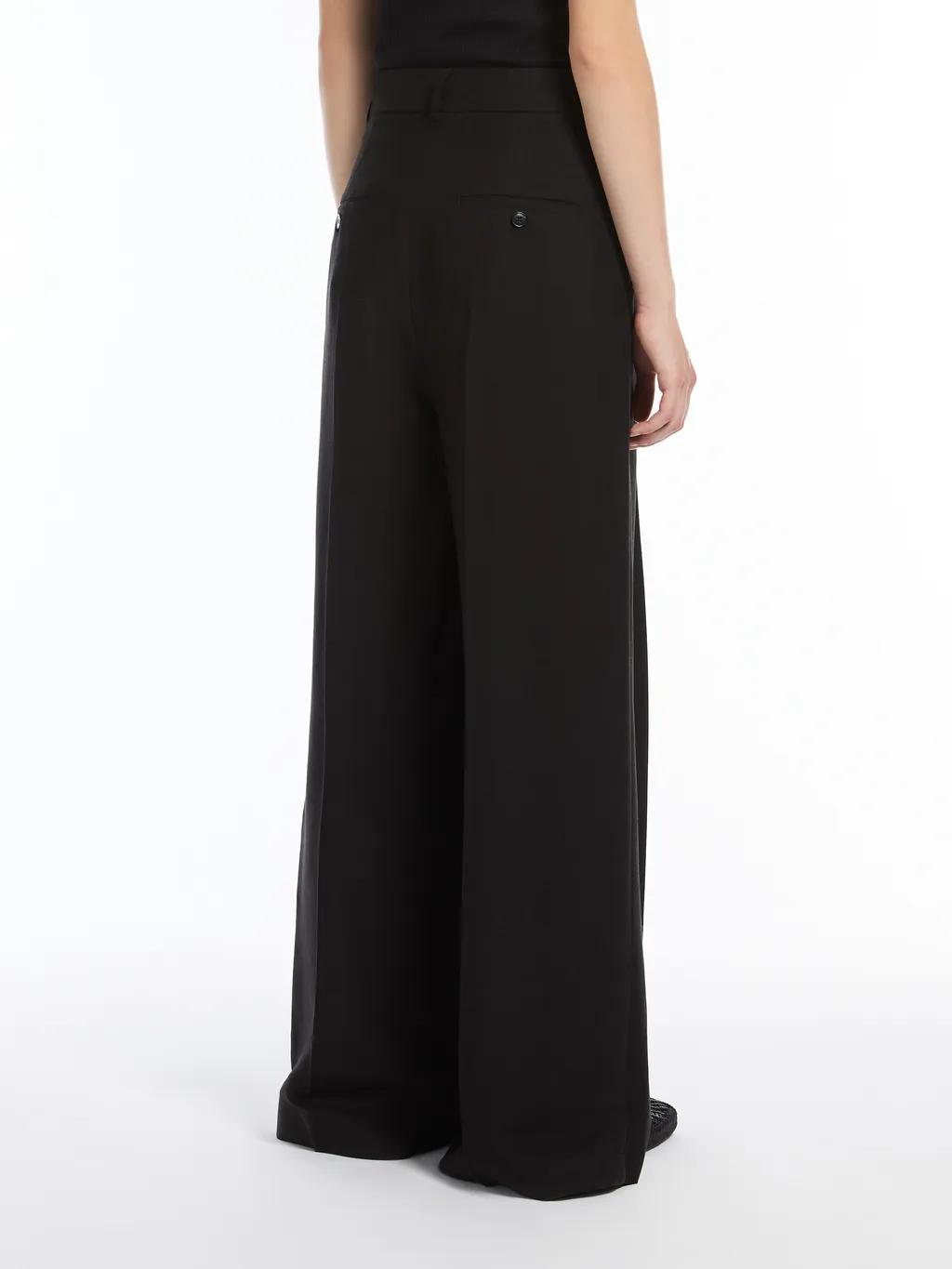 Viscose And Linen Wide Trousers