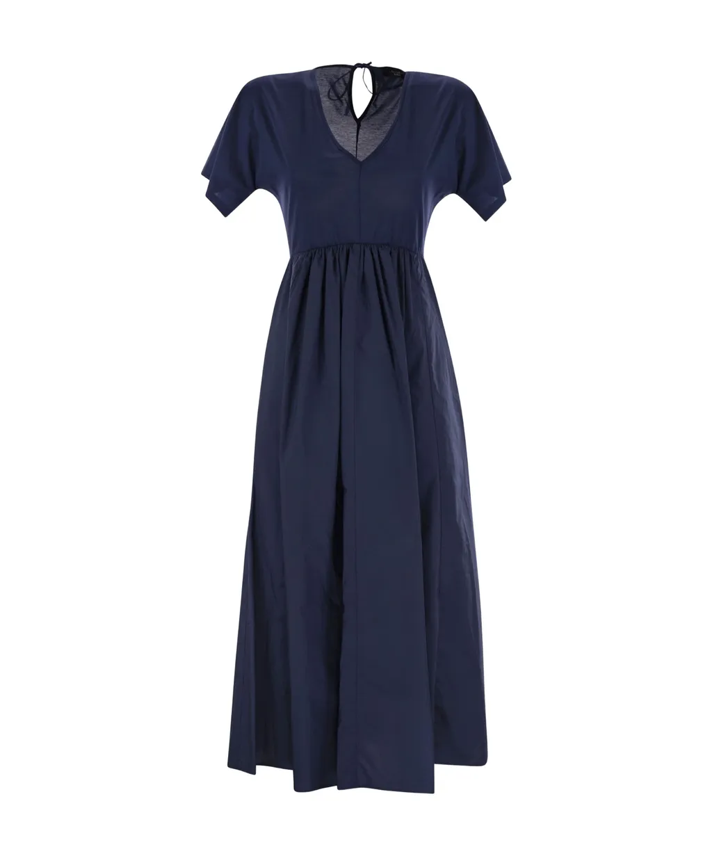 Bronzo V-Neck Short-Sleeved Dress