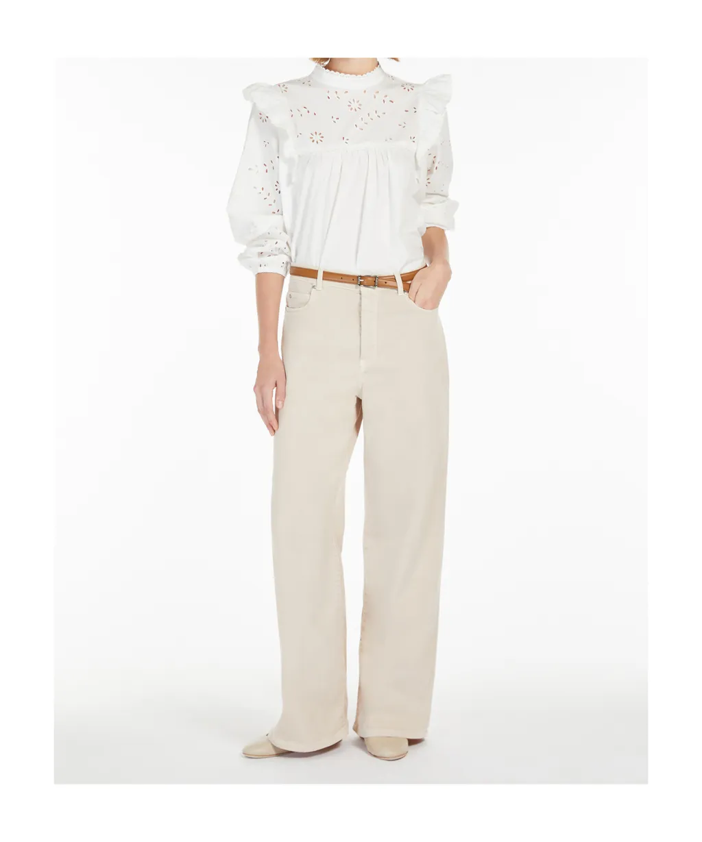 Medina Logo Patch Wide Leg Trousers