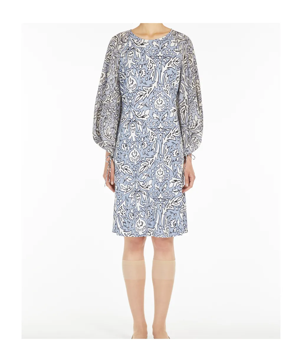 Flowing Jersey And Silk Dress