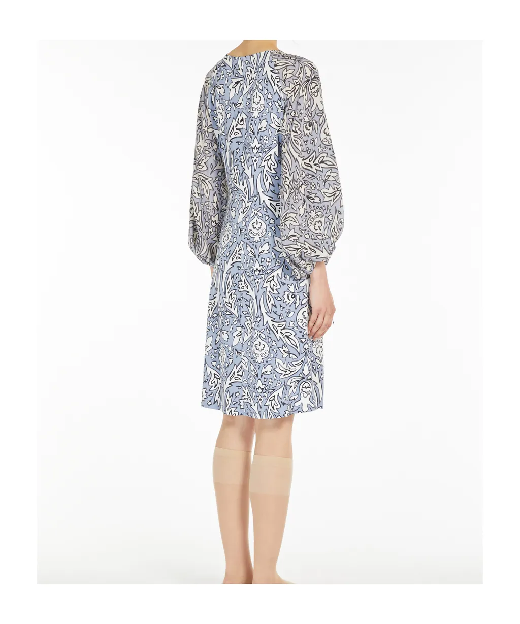 Flowing Jersey And Silk Dress