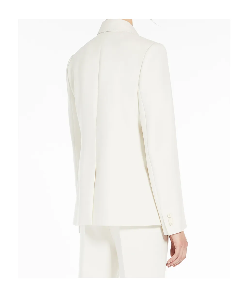 Single-Breasted Blazer In Stretch Viscose-Blend Canvas