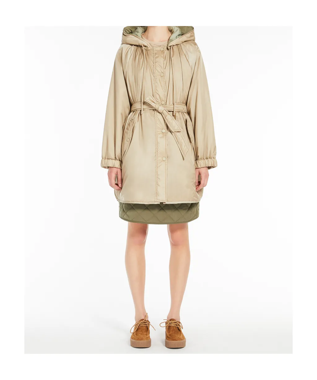 Belted Drawstring Coat