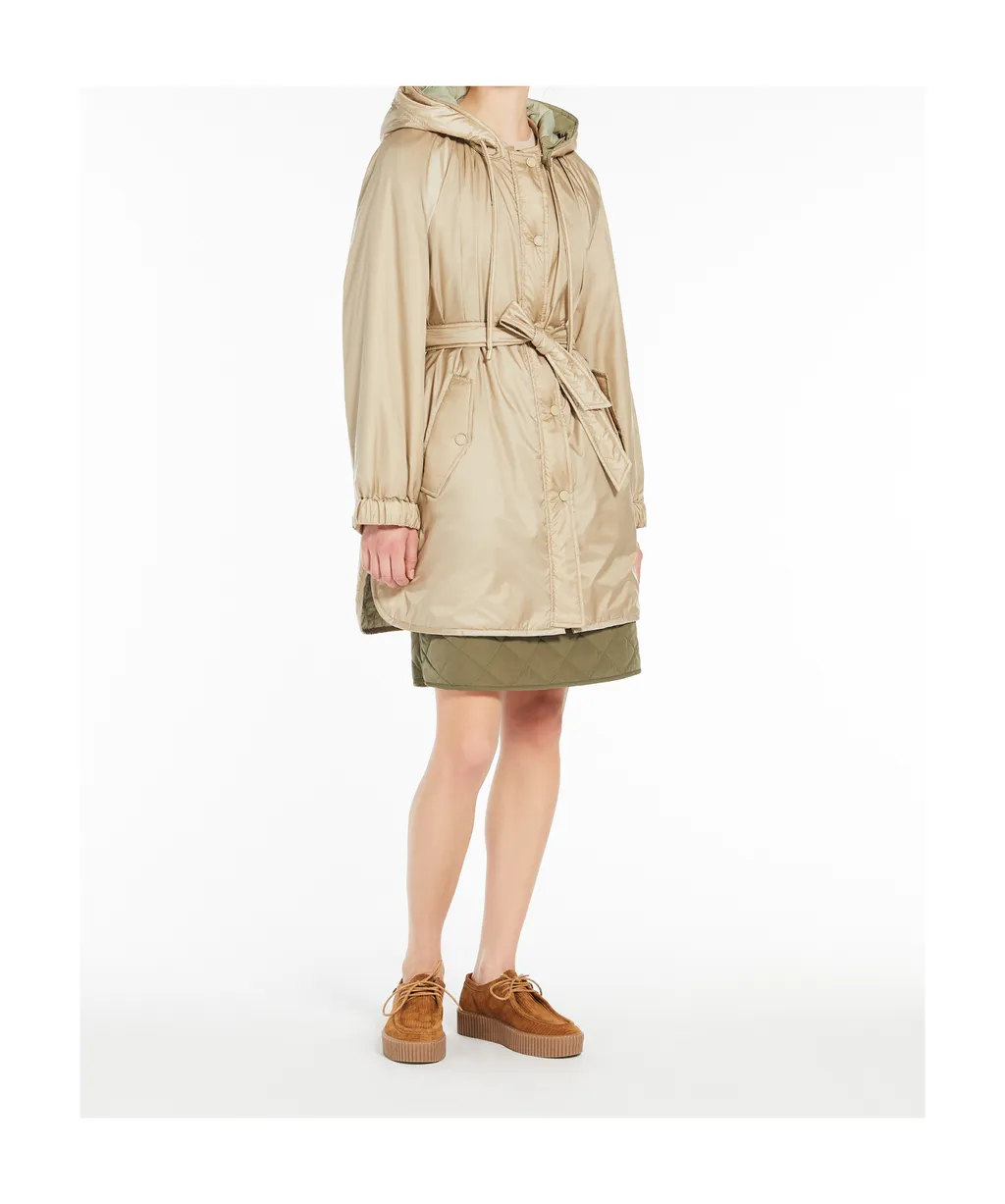 Belted Drawstring Coat